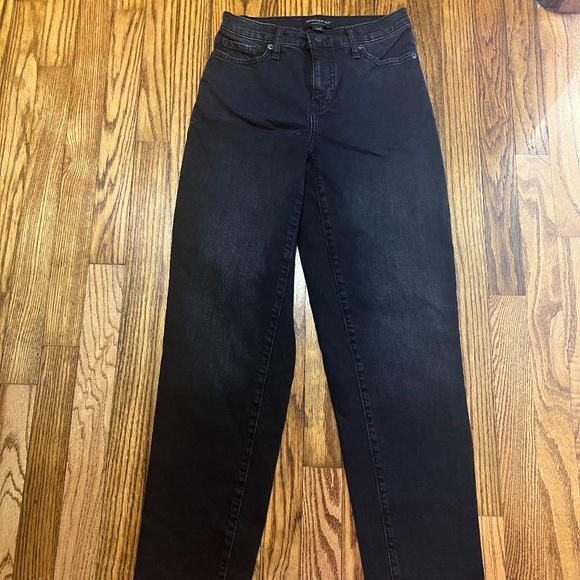 Banana Republic High Rise Straight Black Jeans 25/0 - Picture 1 of 3